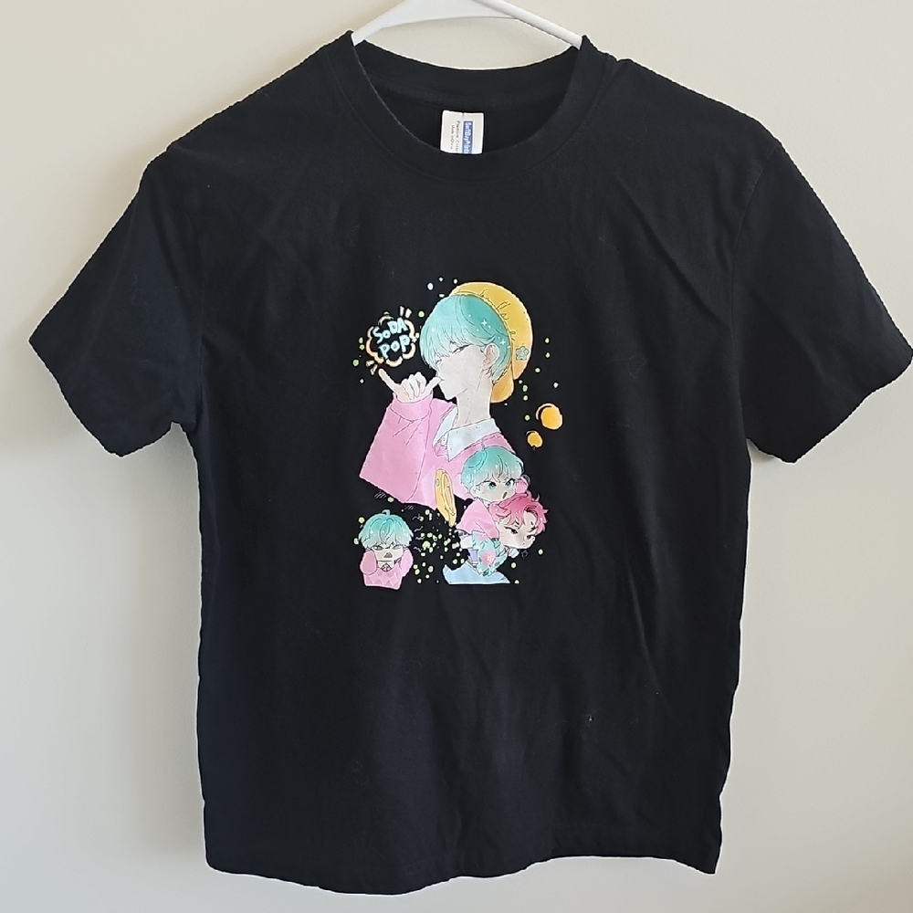 Vibrant Black Kids T-Shirt with Graphic Design
